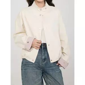 [하프클럽/]KARRA (77까지)밀키배색스냅자켓_A6S0236