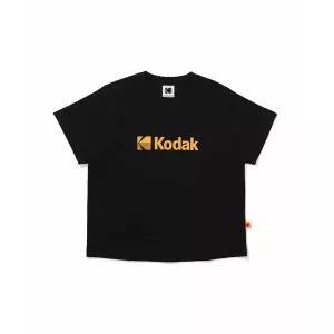 KODAK 빅로고 아스킨 반팔 티셔츠 우먼 BLACK 블랙 블랙