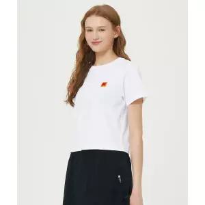 KODAK 시그니처 로고 아스킨 반팔 티셔츠 우먼 WHITE 화이트