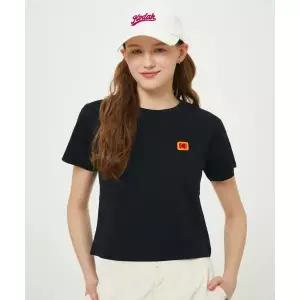 KODAK 시그니처 로고 아스킨 반팔 티셔츠 우먼 BLACK 블랙 블랙