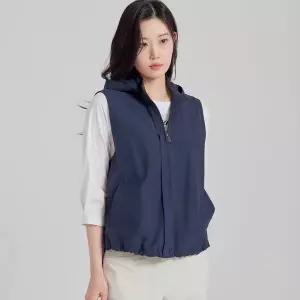 [하프클럽/](2컬러) 캐주얼 후드 집업 베스트 LCVTP323