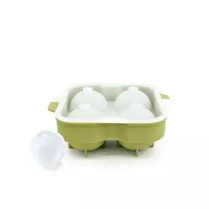 [골드스마일]실리콘아이스볼 4구원형아이스볼 원형 얼음틀 올리브4구 원형몰드