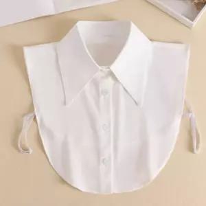 화이트 이너카라 빅카라 페이크넥 레이어드 셔츠연출 Dxi8+2KQs