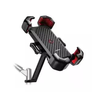 아이베리 프리미엄 오토바이용 포그랩 원터치 이중 고정 휴대폰 거치대, 미러형