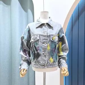[AK원주점]  버터플라이 그래피티 페인팅 데님 자켓 SG10JK213