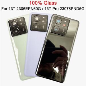 A+++ Xiaomi 13T 5G 후면 배터리 커버 Mi Pro 뒷면 도어 유리 하우징 교체 부품
