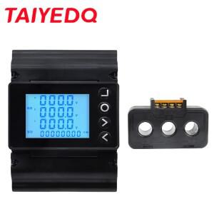 18mm 전류 변압기 RS485 Din 레일 전력계 220V 에너지 미터가있는 3 상 4 선 다기능 계측기