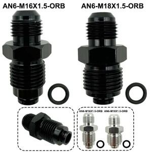 6AN 파워 스티어링 피팅 16MM 1.5 및 하이드로 부스트 펌프 랙 연료 탱크 터보 차저 용 O-링이있는 어댑터