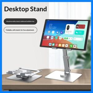 알루미늄 합금 태블릿 스탠드 홀더, 360도 °   회전 높이 조절 가능 휴대용 접이식 데스크 마운트 아이패