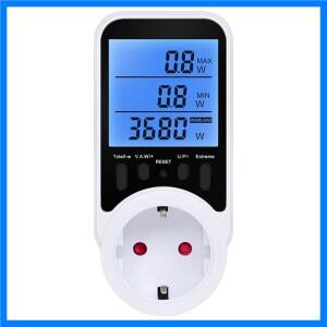 백라이트 LCD 디스플레이가 있는 에너지 모니터 소켓 정확한 에너지 소비 추적을 위한 전류 전압 타이밍 컨