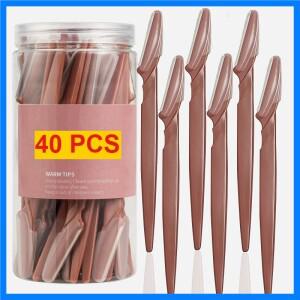 3/30/40개입 눈썹 정리기 안전한 눈썹 면도기 얼굴 및 몸 털 제거 면도날 눈썹 정리 칼 메이크업 뷰티 도구