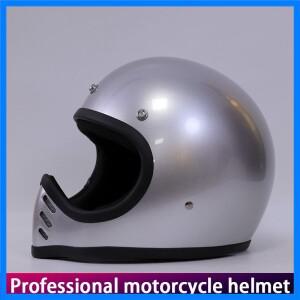 레트로 오토바이 헬멧 풀페이스 샤프 마우스 글래스 스틸 소형 바디 크루징 및 도로용 오토바이 헬멧