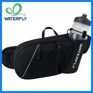 WATERFLY 패니 팩 허리 가방: 여성용 스트랩 허리 팩이 있는 하이킹 물병 홀더 남성용 달리기용 수화 힙 팩