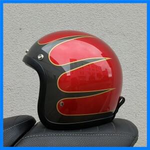 레트로 오토바이 헬멧 오픈 페이스 헬멧 로우 프로파일 하프 헬멧 섬유 유리 빈티지 일본식 남성 여성 ECE