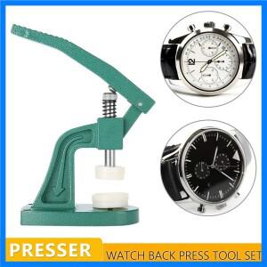 시계 크리스탈 프레스 도구 손목시계 뒷면 케이스 커버 프레스 다이스 포함 전문 수리 도구 시계 크리스탈