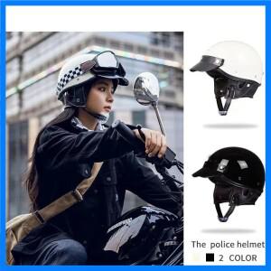 합성 가죽 레트로 삼분의 이 헬멧 508 오토바이 맞춤형 마스크, 야외 라이딩 보호 헬멧