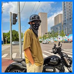 오토바이 하프 헬멧 독일 레트로 오픈 페이스 헬멧 성인과 어린이 모두 착용 가능 보호용 고글 헬멧