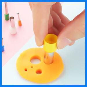 8개 8가지 크기 폴리머 클레이 커터 몰드 구멍 펀치 도구 세트 DIY 폴리머 클레이 귀걸이 만들기 공예 수제