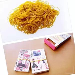 탄력 고무줄 노랑 포장 고정 노란 끈 밴드 고무 CW6057E3