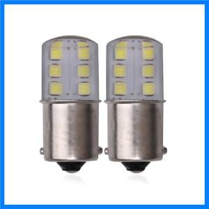 2 개/몫 P21W 1156 Ba15s LED 회전 신호등 1157 Bay15d LED 전구 자동차 브레이크 역방향 램프 12V 7000K