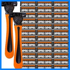 1개 안전 면도기, 3중 수동 안전 면도기, 여행 및 가정용 세척 가능한 스테인리스 스틸 스트림라인 블레이