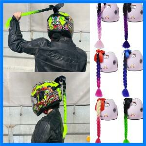 새로운 도착 오토바이 헬멧 머리띠 여자 Decors 오토바이 타기 스키 헬멧에 대한 머리띠 가발 빨판과 점보