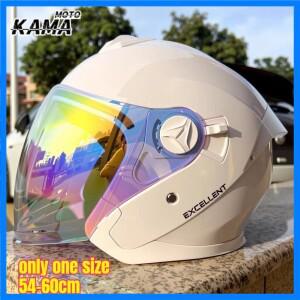 2025 남녀 공용 오토바이 헬멧 하프 커버 듀얼 렌즈 오토바이 헬멧 남녀 커플 풀페이스 헬멧