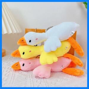 작은 오리 인형 동물 봉제 장난감, 열쇠 고리 체인 인형, 3 색-13cm