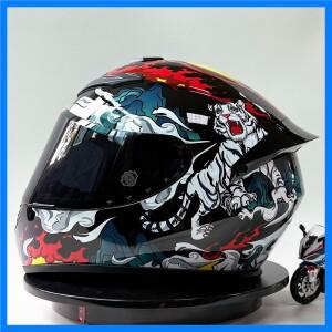 DOT 인증 풀페이스 오토바이 헬멧 남녀공용 안티포그 레이싱 스타일 커플 오토바이 헬멧