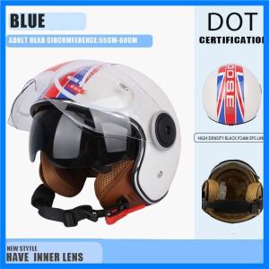 DOT 인증 빈티지 오픈 헬멧 오토바이 오픈 페이스 헬멧 레트로 3/4 헬멧 크루즈 Casco Casque Moto Men Wom
