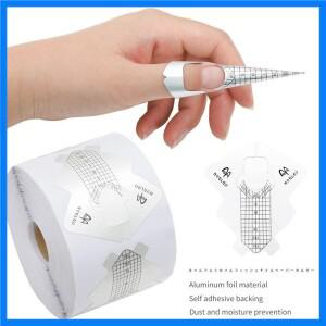 100/300PC 프렌치 네일 폼 팁 아크릴 UV 젤 확장 컬 스티커 아트 가이드 몰드 매니큐어 스텐실 도구