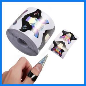 100Pcs 네일 종이 확장 스텐실 양식 젤 아크릴 팁 용 스티커 홀더 빌더 프랑스어 폼 거짓 손톱 아트 도구