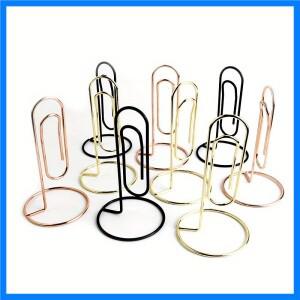 골든 로즈 데스크탑 스티커 노트 클립, 크리에이티브 DIY 장식 금속 명함 사진 용품 책상용, 1 개