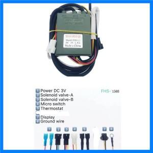 8pcs 15 전선 모델 범용 DC 3V 가스 스토브 온도 제어 및 디스플레이가있는 이중 점화 펄스