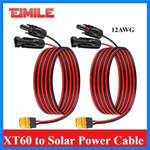 태양광-XT60 남성/여성 충전 연장선 12AWG, 어댑터 케이블, 입력 포트 휴대용 파워 스테이션용