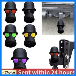 트레일러 히치 커버 마스크 헬멧 및 가스 디자인 자동차 먼지 플러그 후크로 수신 튜브 녹 방지