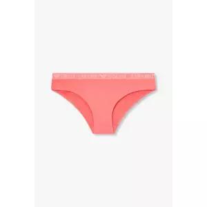 매장정품 EMPORIO ARMANI UNDERWEAR 엠포리오 아르마니 언더웨어 여성 자카드 밴딩 나일론 브리프_코랄 핑