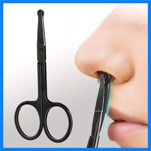 정밀한 둥근 머리 트리밍 가위 - 코털 손질 개인 청소 관리 도구