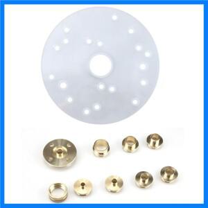 범용 라우터 베이스 플레이트 아크릴 7mm 두께 황동 센터링 핀 및 11개의 템플릿 부싱으로 정밀한 목공 트