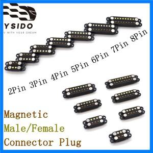 YSIDO 2/3/4/5/6/7/8핀 이어스 방수형 DC 마그네틱 포고 핀 커넥터 남성 여성 스프링 로드 전원 소켓