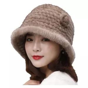 밍크 모자 목도리 세트 방한 고급스러운 겨울 엄마