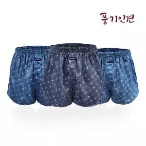 나뭇잎 풍기인견 남성 직기 트렁크 팬티 3매입 184544