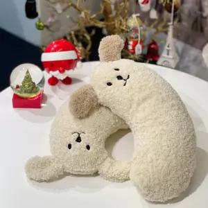 강아지 목베개 개 베개 인형 반달베게 꿀잠 목쿠션 쿠션