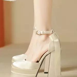 화이트 촬영 웨딩슈즈15cm 셀프 하이힐 화보 웨딩슈즈 본식