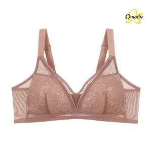 한정수량특가 오모떼 U라인 삼각 더블패널 노와이어 보정 브라 1종 브라운 184355