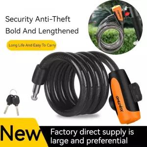 산악 도로 자전거 와이어 체인 잠금 키 방지 벨트 장착 브래킷 스쿠터 장치