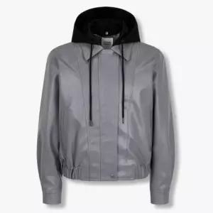 [백화점 홈쇼핑 정품] 스튜디오 톰보이 디테쳐블 후디 신세틱 레더 점퍼 9105361103