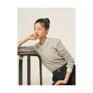 매장정품 빈폴 BEANPOLE LADIES [Essential] 모달 혼방 긴소매 티셔츠 그레이 (BF5741E023) BF5741E023 652