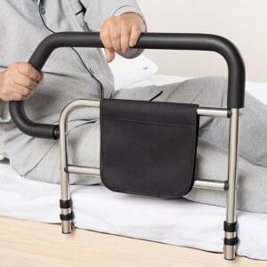 침대가드 낙상방지 난간 보호대 삼단우드 길이69cm 울타리 요양원 사이드가드