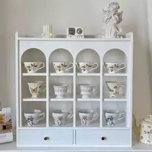 커피잔장 빈티지 홈카페 수납장 커피잔 주방 찻잔